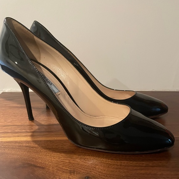 Prada Shoes - Prada Almond Toe Patent Heels